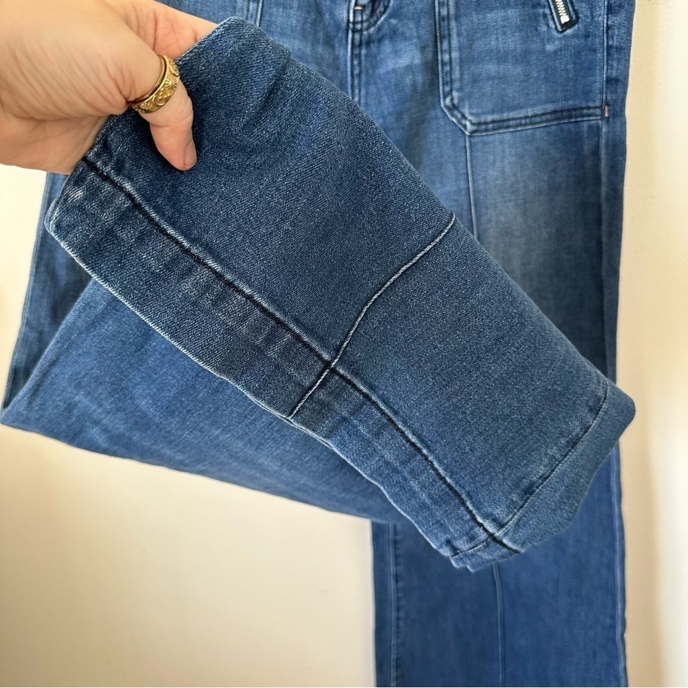 Pilcro The Letterpress Anthropologie Wide Leg Jeans Size 27 High Rise Denim - Picture 5 of 8